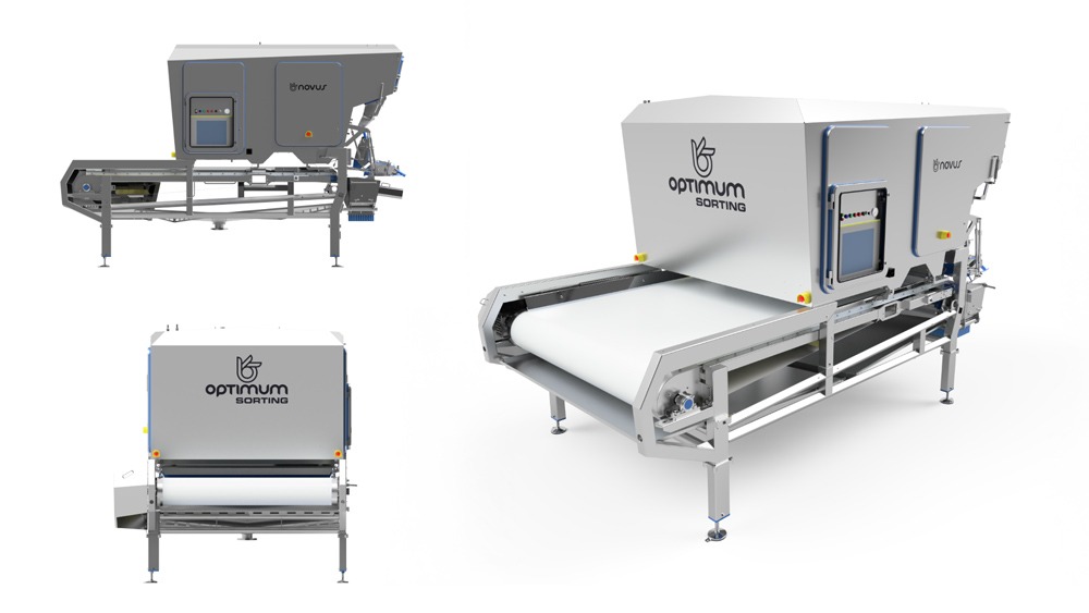Novus optical belt sorter from Optimum Sorting