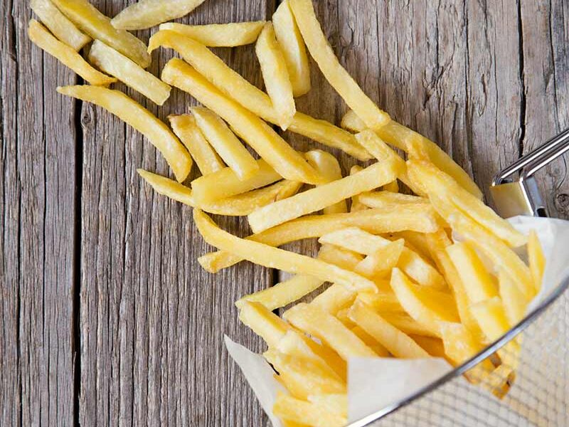Freshly baked French fries, sorted by Optimum Sorting